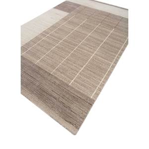 พรมขนสัตว์ทอมือสีเบจและสีน้ำตาลลายเรขาคณิต สำหรับห้องนั่งเล่น ทางเข้าบ้าน ห้องโถง และห้องนอน รุ่น Hwl-148 - Product Image 2