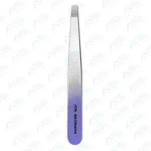 Pinzas de cejas y pestañas de Punta inclinada de alta calidad, herramienta de maquillaje con logotipo personalizado con aplicador de etiqueta privada, venta al por mayor - Product Image 2