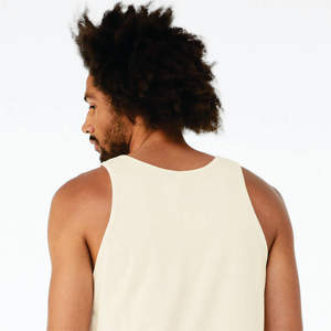 Vente au détail Fit 100% Airlume peigné anneau filé coton 32 simple 4.2 oz naturel unisexe Jersey réservoir décontracté bouton décoration côté cousu - Product Image 6