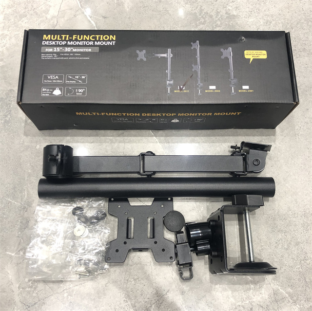 Factory Price Adjustable Heavy Duty Single Arm Laptop Desk Stand TV Monitor Wall Mount