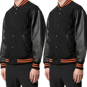Vestes universitaires OEM patchs de broderie vierges personnalisés Letterman Varsity Jacket CollegeBaseballjacket pour hommes expédition DDP - Product Image 3