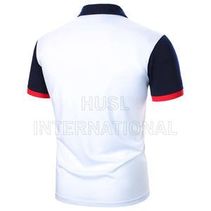 เสื้อโปโลผู้ชายคุณภาพพรีเมียมขายส่ง วัสดุผ้าถักที่ดีที่สุด ดีไซน์สีตัดกัน - Product Image 5