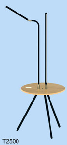 Lighting factory Minimalist Floor Lamp Black Metal Adjustable Height <b>LED</b> Warm White Light Base living room <b>bed</b> room hotel decor - Product Image 2