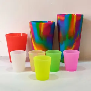 Hot Sell 12oz Silicone Pint Glasses Cup Silicone Drinking Cups For Parties Sports And Outdoors