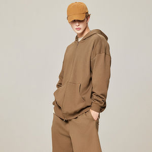 Sudaderas con Capucha Personalizadas Unisex 100% Algodón con Cierre, Estilo Holgado de Felpa Francesa, Moda Urbana, Servicio OEM - Product Image 2