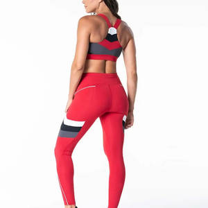 Ensemble de yoga cycliste entièrement personnalisé, taille normale, legging et soutien-gorge teints en couleur unie, ensemble de yoga pour femmes - Product Image 2