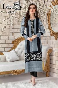 DERNIÈRE CONCEPTEUR FOX GEORGATTE IMPRIMÉ NUMÉRIQUE KURTI-SET - Product Image 4