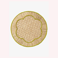 Nouvelles attaches de nappe en bambou blanc 100% fabriquées à la main de luxe |   Vaisselle de style européen durable, lavable et de taille personnalisée pour