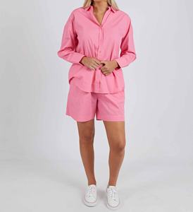 Blusa de Manga Larga de Algodón Informal de Verano para Mujer, con Manga Raglán, Tela Transpirable Antiarrugas, para Uso Diario - Product Image 3