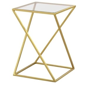 Zig-Zag Shaped Metal <b>Table</b> With Wood Top <b>Tables</b> Accent Side <b>Table</b> <b>for</b> Living Room and Home Furniture High Quality - Product Image 1