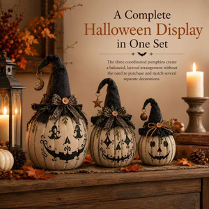 Chapeau de sorcière tendance en forme de couvercle, fait main, pour rangement effrayant, idéal pour la collecte de bonbons d'Halloween, en osier noir emblématique, style <span class=keywords><strong>Jack</strong></span>-O'-Lantern - Product Image 6
