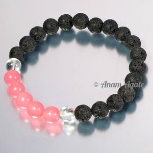 Bracelets en pierres précieuses de lave de la meilleure qualité avec pierre semi-précieuse en hématite directement fournis par le fabricant à vendre - Product Image 5