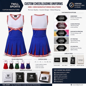 Uniformes de cheerleading personnalisés avec logo, confortables, sans manches, imprimés, 100% polyester, uniformes de cheerleading pour femmes, uniformes de cheerleading pour filles d'école - Product Image 5