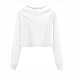 Sudadera con Capucha de Algodón 100% para Mujer, Estilo Urbano, Impermeable, Transpirable, Top Corto para Gimnasio, de Moda, Fácil de Usar, Última Tendencia - Product Image 2