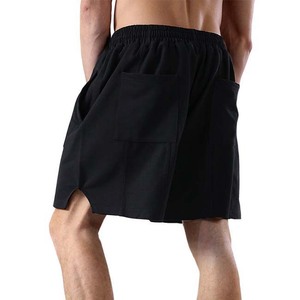 Short de fitness pour homme 100% coton, confortable et décontracté, coupe ample, grande taille, avec cordon de serrage pour l'été - Product Image 4
