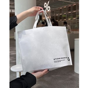 Bán buôn thời trang đơn giản mạnh mẽ xử lý bền phụ nữ đi du lịch tái sử dụng không dệt túi với tùy chỉnh in - Product Image 2