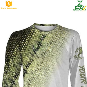 Chemises de pêche à manches longues personnalisées pour hommes Performance personnalisée UPF 50 hameçon respirant Design drapeau américain - Product Image 4