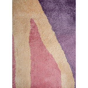 Tapis linéaires en viscose tuftés à la main, motif abstrait ivoire, pour usage domestique - PTPV-23 - Product Image 3
