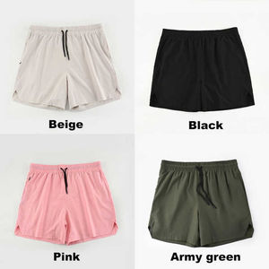 Pantalones cortos deportivos de estilo urbano para hombre al por mayor 2025, pantalones cortos ligeros para correr con logotipo personalizado, ropa deportiva para entrenamiento con patrón sólido - Product Image 2