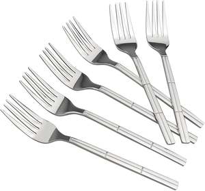 Fourchette en acier inoxydable 304 poli, pour servir des fruits, fabrication artisanale, fourchette en métal pour desserts, logo personnalisé - Product Image 4