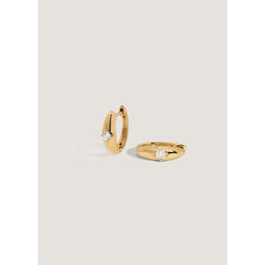 Aretes de Diamantes Tipo Huggie con Diseño de Cúpula, Dare to Love - Product Image 4