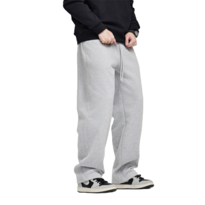 Pantalones deportivos de lona transpirables de pierna ancha con cordón, bordados, de peso medio, de color liso, estilo High Street, para venta al por mayor, Verano 2026 - Product Image 3