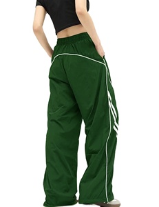 Pantalon cargo ample personnalisé, pantalon décontracté en polyester pour femme, confortable, léger, respirant, durable, taille haute - Product Image 2