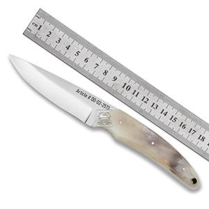 High Quality Customized D2 Steel Hunting <b>Knives</b> Handmade EDC with Natural Camel <b>Bone</b> <b>Handle</b> & Embossed Leather Model-DD-D2-2572 - Product Image 5