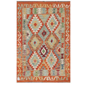 Alfombra Kilim de Maimana, Afganistán, 153 x 104 cm, Alfombra Tradicional Afgana - Product Image 1
