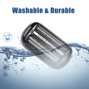 Tête de rasoir électrique à double lame pour homme, remplaçable, lavable, rasage rotatif pour le visage et le corps, interface en allemand - Product Image 3