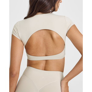 เสื้อครอปแขนสั้นผ้าฝ้ายพิมพ์ลายสำหรับผู้หญิงเสื้อครอปเอวลอยระบายอากาศได้ดี - Product Image 6