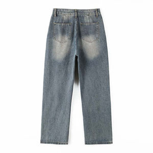 Jeans pour hommes Glory Custom Splice Metal Fitting, de haute qualité, coupe fuselée, streetwear, jeans vintage - Product Image 2