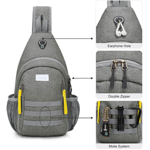 Large Capacity Multi-Pocket <b>Crossbody</b> Waterproof Nylon Outdoor Daily Use Unisex Casual High Quality Fashion Single Strap Arabian - Product Image 4