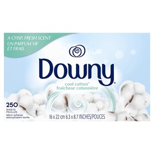 Downy Fabric Softener Dryer <b>Sheets</b>, Cool Cotton, 250 Count - Product Image 1