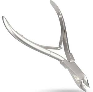 Pince à cuticules professionnelle en acier inoxydable avec lame courbée, ouverture large, manche au design personnalisé pour les ongles des doigts et des orteils - Product Image 5