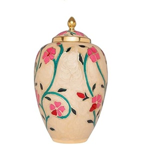 Hand Paint Funeral Service Accessories Cremation Urns Adult <b>Ashes</b> Superior Luxury Design Brass Urn Rose Gold Hand Carved Urn - Product Image 5