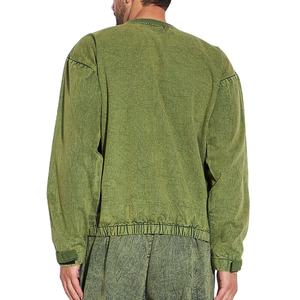 เสื้อสเวตเชิ้ตฮิปฮอปโอเวอร์ไซส์ขายส่งสำหรับผู้ชาย สไตล์วินเทจ ลุคทำเก่า ล้างสีแบบแอซิดวอช - Product Image 5