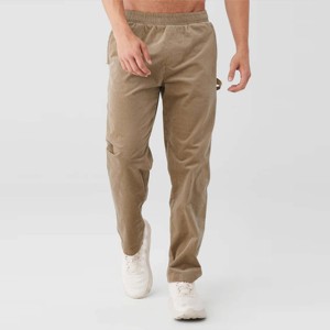 Mens Corduroy Cargo Pants with <b>Elastic</b> Waistband and Multiple Pockets, Relaxed Fit Casual <b>Trousers</b> for Outdoor and Everyday Wear - Product Image 3