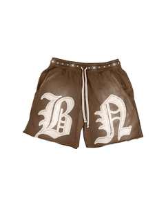 Ropa de calle Vintage de gran tamaño, pantalones cortos con cordón personalizados, Parche de lavado ácido desgastado, bordado, diamantes de imitación, transpirable - Product Image 2