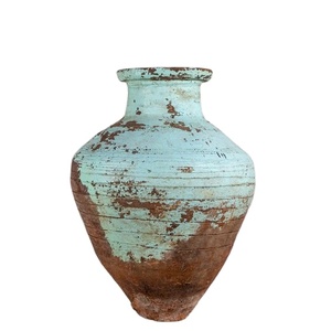 Pot de fleur simple en métal finition antique haute qualité décor à la maison coins vase à fleurs décoratif - Product Image 1