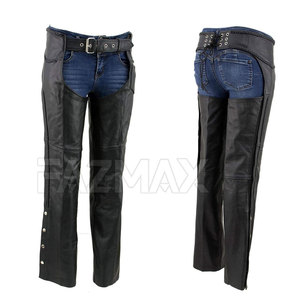 Chaps en cuir fabriqués à la main pour les motards approvisionnement en gros matériel véritable livraison rapide personnalisé 2025 - Product Image 4