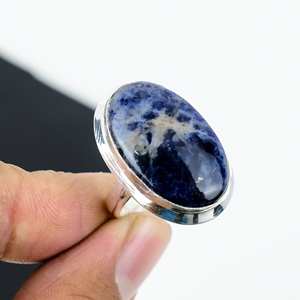 Cheap Price And Good Quality Natural Sodalite <b>Crystal</b> Gemstone <b>Rings</b> For Womens And Gift For Sale And From Bismillah Jewels - Product Image 2