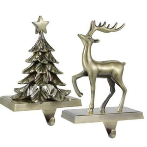 <b>Christmas</b> Decoration Antique Gold Metal Stocking Holder Hanger Finest Quality Metal Holder Hanging Hooks in Lowest Price - Product Image 3