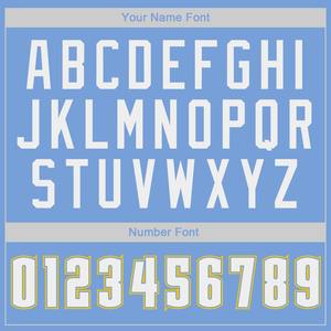 เสื้อเจอร์ซีย์บาสเก็ตบอลทีมอเมริกันเย็บติดเสื้อเจอร์ซีย์บาสเก็ตบอลสีฟ้าสีขาวทองของแท้สำหรับ2025 - Product Image 4