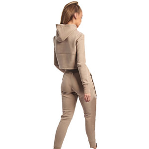 Sudadera de gran tamaño para mujer, Sudadera con capucha, pantalones deportivos, traje de Otoño Invierno, chándal informal de gran tamaño, suelto, ecológico - Product Image 2