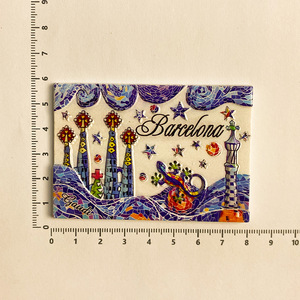Recuerdo de Viaje de Barcelona, Imanes de Resina con Forma Personalizada, Adhesivos Magnéticos Coloridos, Decoración para el Hogar y la Cocina - Product Image 6