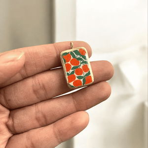 สวนสีส้ม-จี้พอร์ซเลนเย็น (ไม่มีโซ่) - Product Image 1