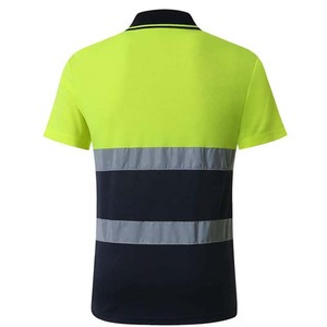 100% Cotton Men's Reflective <b>Polo</b> T-Shirts Construction Work wear <b>Polo</b> Short Sleeve Work <b>Polo</b> T Shirts - Product Image 2