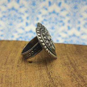 Diseño de mariposa 925 anillo de bodas de plata sólida pueblo Tribal artesanal hecho a mano Nepal trabajo antiguo joyería tradicional - Product Image 4