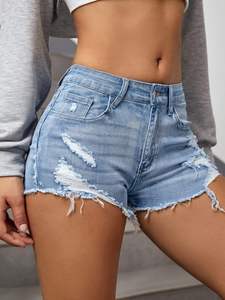 Pantalones cortos de mezclilla hechos profesionalmente para mujer Venta al por mayor Venta caliente Peso ligero de alta calidad Mejor diseño Top Trended Women Denim Short - Product Image 3